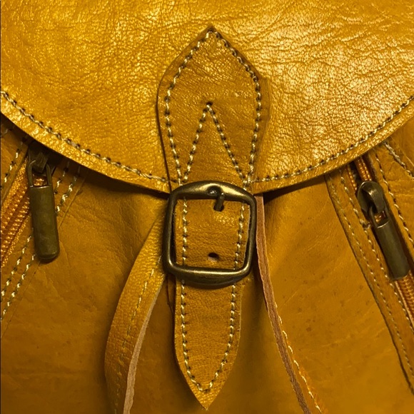 Moroccan Leather Backpack - Picture 2 of 12